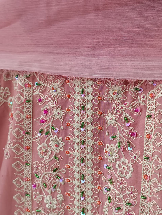 Gulvira Light Pink 3-Piece Cotton Lawn Semi-Formal Embroidered Suit