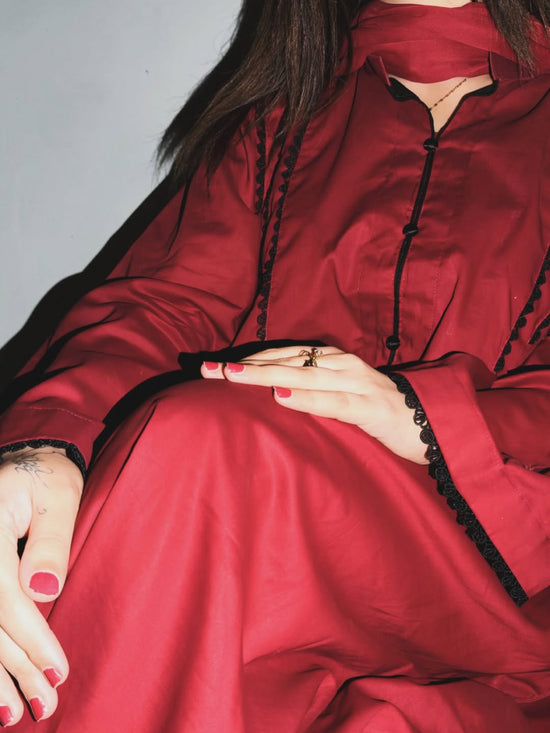 Maroon Signature Cord 3-Piece Stitched Suit