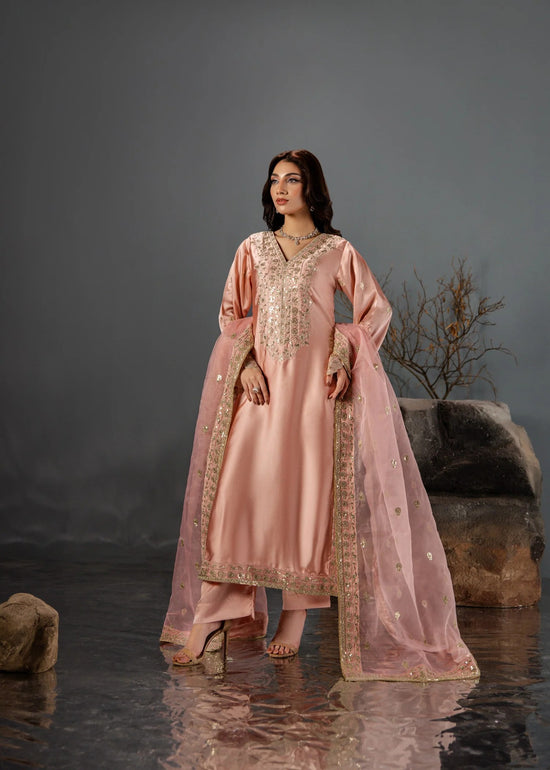 Gulvira 3-Piece Embroidered Silk Kurta Set | Party & Festive Wear