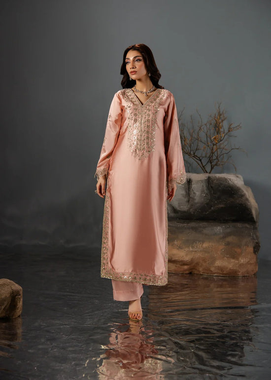 Gulvira 3-Piece Embroidered Silk Kurta Set | Party & Festive Wear