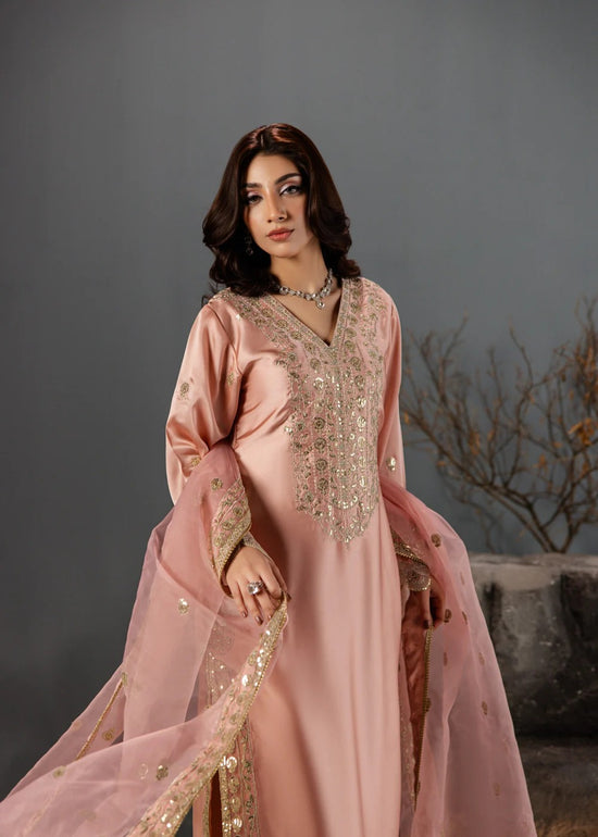 Gulvira 3-Piece Embroidered Silk Kurta Set | Party & Festive Wear